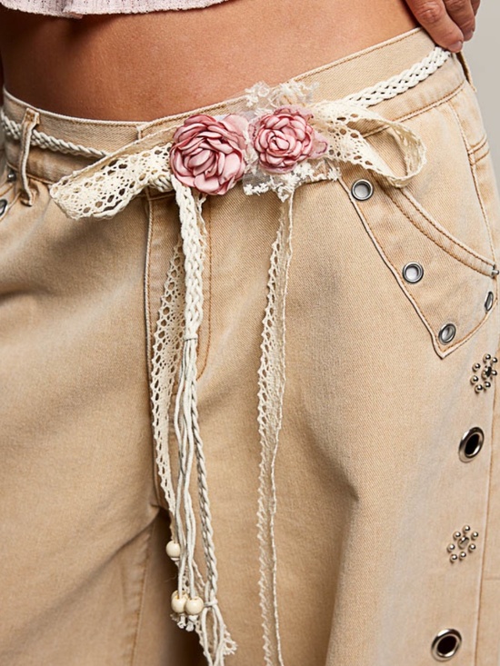 POL Pink Handmade Crochet Multi wear Belt main image 5